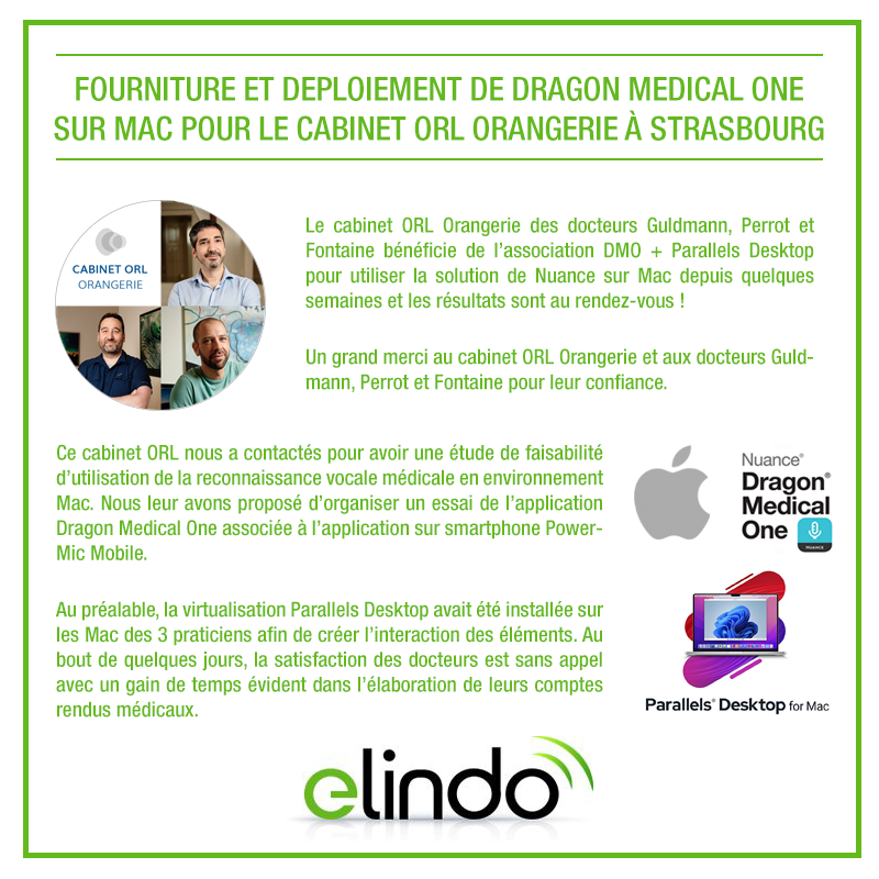 Etude de cas cabinet ORL Orangerie de Strasbourg - utilisation de DMO sur Mac