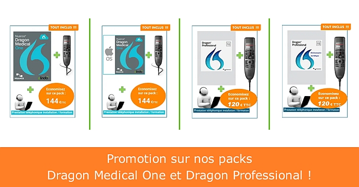 Promotion Pack Dragon Medical One et Dragon professional